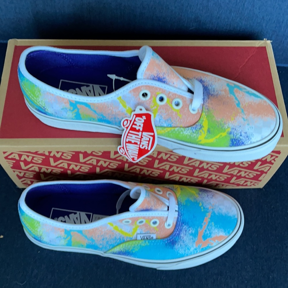 Vans Men’s Authentic Retro Mart Multi/True White Sneakers - Picture 4 of 16